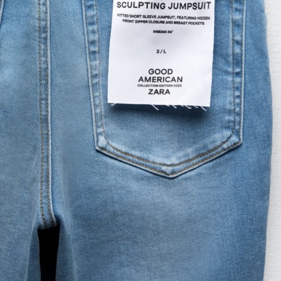 ZARA Good American Body Sculpting Fitted Jumpsuit BNWT - Picture 6 of 6